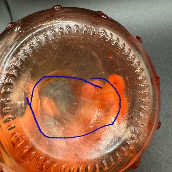 Coral Dimpled Beaker Mini Bud Vase 4” - Picture 5 of 8